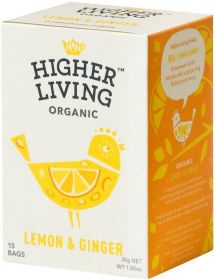 Higher Living ORG Lemon & Ginger Tea 30g (15's)