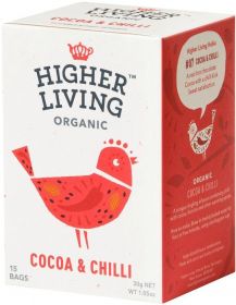 Higher Living ORG Cocoa & Chilli Tea 30g (15's)