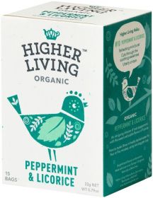 Higher Living ORG Peppermint & Licorice Tea 22g (15's)