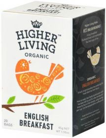 Higher Living Organic Classic String-Tag & Enveloped Earl Grey Tea 45g (20's) x4