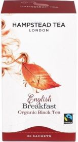 ** Hampstead Organic Fairtrade English Breakfast (individually wrapped) 45g