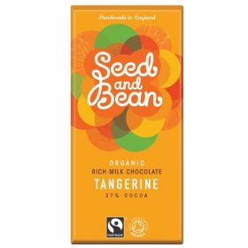 Seed & Bean Organic & Fairtrade Milk Tangerine Choc 75g 
