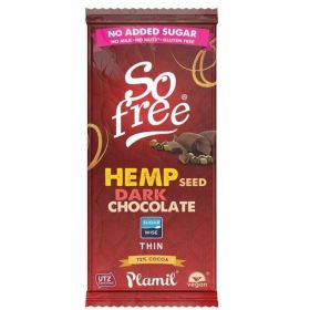 So Free Hemp Seed Dark (No Added Sugar) Thin Chocolate Bar 70g