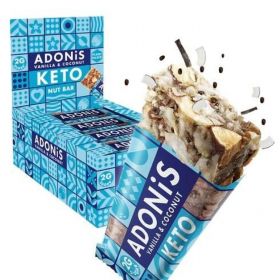 ADONiS Low sugar Vanilla & Coconut Keto Nut Bar 35g