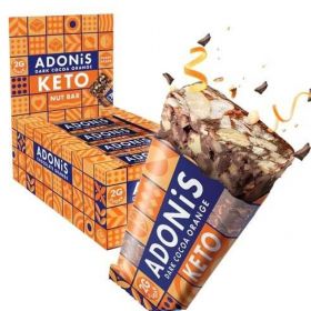 ADONiS Low sugar keto nut bar Dark Cocoa Orange 16 