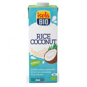 Isola Bio Organic Rice & Coconut Drink unsweetened 6 x 1Ltr