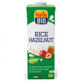 Isola Bio Organic Rice & Hazelnut Drink unsweetened 1Ltr