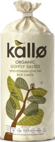 Kallo ORG Lightly Salted Wholegrain Low Fat Rice Cakes 130g