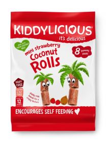 Kiddylicious Strawberry Coconut Rolls 6.8g (8's) x5