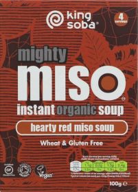 King Soba Organic Hearty Red Miso Instant Soup 100g x10