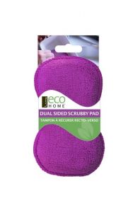 Scrubby Pad Dual Sided 11 x 7 cm (Purple & Silver)