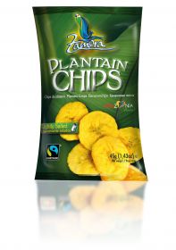 Zamora Fair Trade Plantain Chips Lightly salted 45g x15