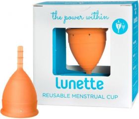 Lunette Orange (Model 1 - Easy Flow) Reusable Menstrual Cup-Single