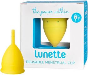 Lunette Yellow (Model 1 - Easy Flow) Reusable Menstrual Cup x1