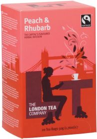 London Tea Company Fair Trade Peach and Rhubarb Teabags 44g (20s)