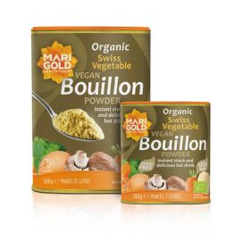 Marigold ORG Less Salt Bouillon Grey Vegan GF 6x140g
