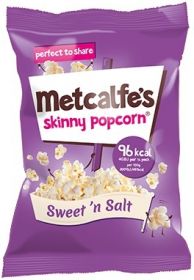 Metcalfe's Skinny Sweet and Salt Popcorn 20g x24