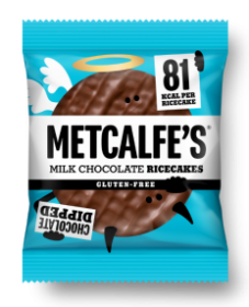 Metcalfe Milk Chocolate Rice Cakes NEW 34g
