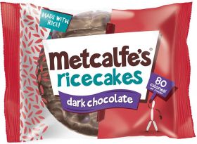 Metcalfe Dark Chocolate Rice Cakes NEW 34g