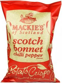 Mackie's of Scotland Scotch Bonnet Chilli Pepper Potato Crisps (Sharing Bag) 150g x12