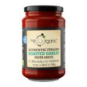Mr Organic Italian Roasted Garlic Pasta Sauce (glass jar) 350g