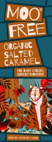 Moo Free Organic Marvellously Moreish Sea Salt and Caramel Rice Milk Cocoa Chocolate Bar 80g x12