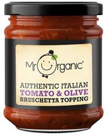 Mr Organic Tomato & Olive Bruschetta Topping (glass jar) 200g