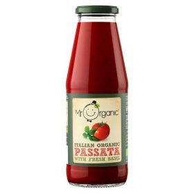 Mr Organic Passata & Basil (glass jar) 690g
