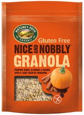 Natures Path Organic Nice & Nobbly Granola - Pumpkin, Almond & Raisin 312g x8