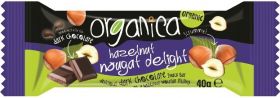 Organica Hazelnut Nougat Delight Dark Chocolate Snack Bar 40g x24