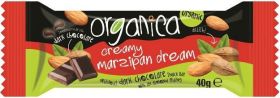 Organica Creamy Marzipan Dream Dark Chocolate Snack Bar 40g 