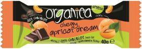 Organica Chewy Apricot Dream Dark Chocolate Snack Bar 40g x24