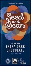 Seed & Bean Organic & Fairtrade Extra Dark 72% Dominican Choc 75g