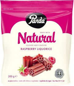 Panda Raspberry Liquorice Bags 200g