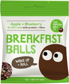**Protein Ball Co. Apple and Blueberry Breakfast Balls (Protein and Fibre) 45g x10