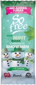 So Free Cool Mint No Added Sugar Dark Chocolate Snowmen Tray 30gx12