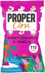 Propercorn Sweet Coconut and Vanilla Popcorn 25g x24
