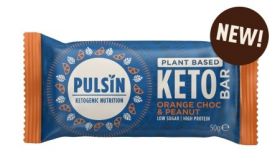 Pulsin Chocolate Orange & Peanut Keto Bar 50g
