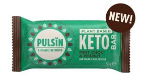 Pulsin Chocolate Mint & Peanut Keto Bar 50g