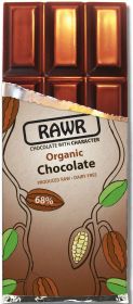 Rawr Organic & Fair Trade Raw Chocolate - 68% Cacao 60g x10