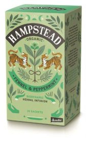 Hampstead Organic Fennel & Peppermint Herbal Infusion Tea (individually wrapped) 30g