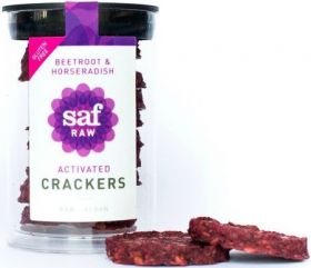 Saf Life Beetroot and Horseradish Activated Raw Crackers 44g x12