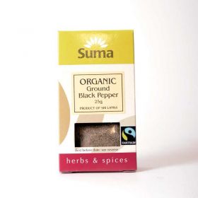 Suma Fairtrade Organic Black Pepper (6x25g)