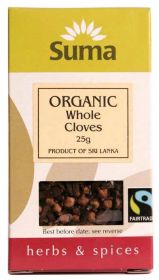 Suma Fair Trade & Organic Whole Cloves 25g x6