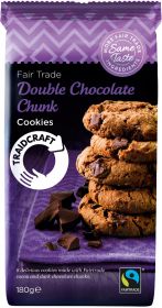 Traidcraft FT Double Choc Chunk Cookies 180g