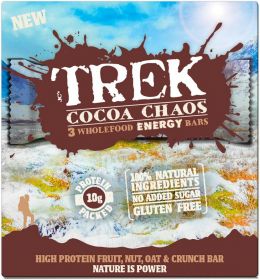 Trek Cocoa Chaos Protein Energy Bar - Multipack 55g (3's) x12