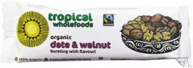 Tropical Wholefoods Fair Trade & Organic Date and Walnut Snack Bar 40g x24