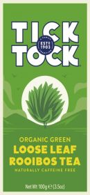 Tick Tock Organic Green Rooibos Loose Leaf Tea 100g