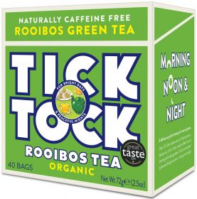 Tick Tock Organic Green Rooibos Tea 72g (40's)
