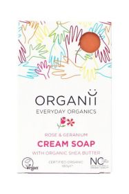 Organii Cream Soap Rose & Geranium Org (NCS) 100g